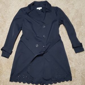 New York and Company navy raincoat